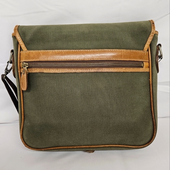 Burberry Vintage Canvas and Leather Nova Check Messenger Bag in Green and Brown - Picture 7 of 14